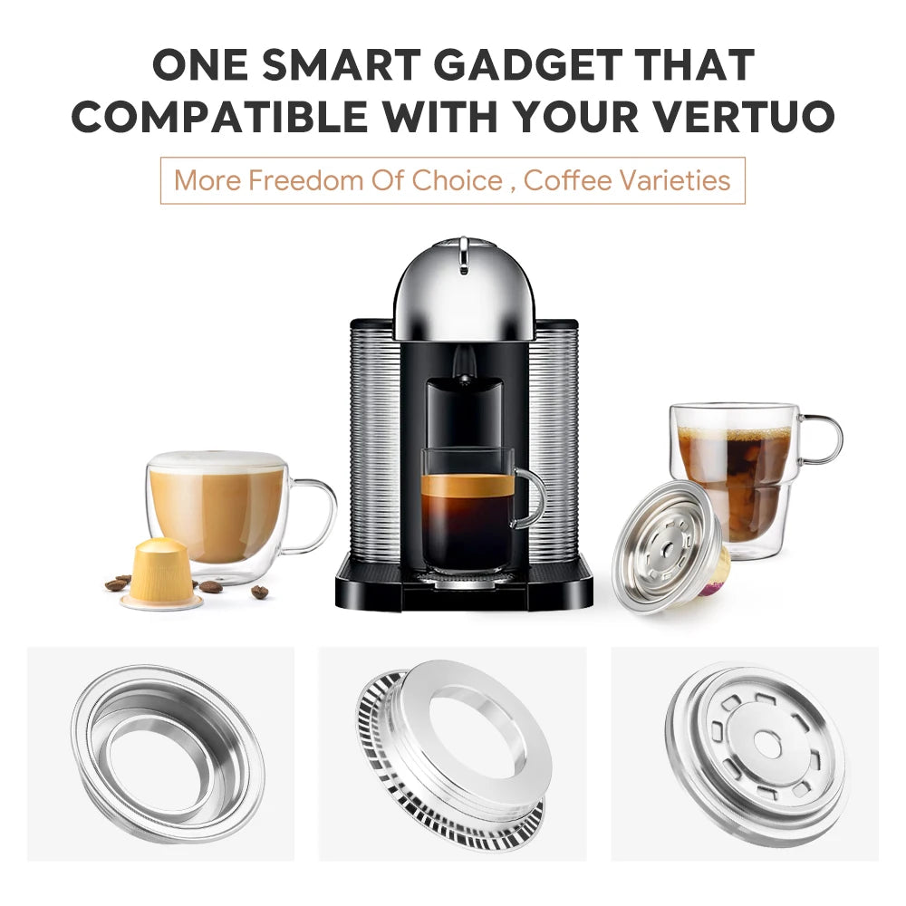 Original Capsules Converts to Vertuoline Vertuo Machine Coffee Capsule Adapter For Vertuo Next & Pop DeLonghi Espresso Maker